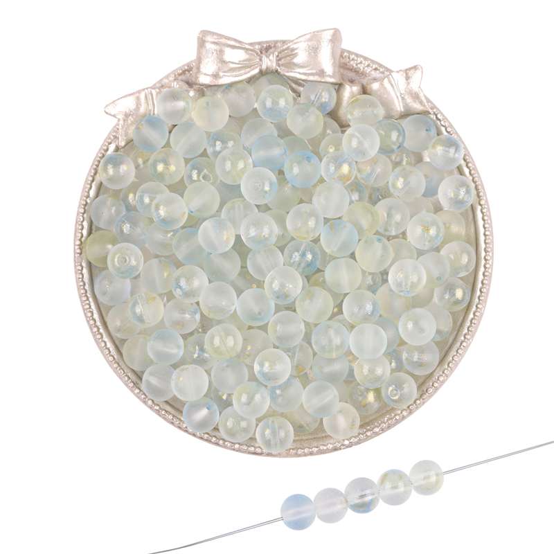 Gold Foil Effect Glass Crystal Beads 8mm Round Spacers for DIY Jewelry 50 Pcs Multi-Colors