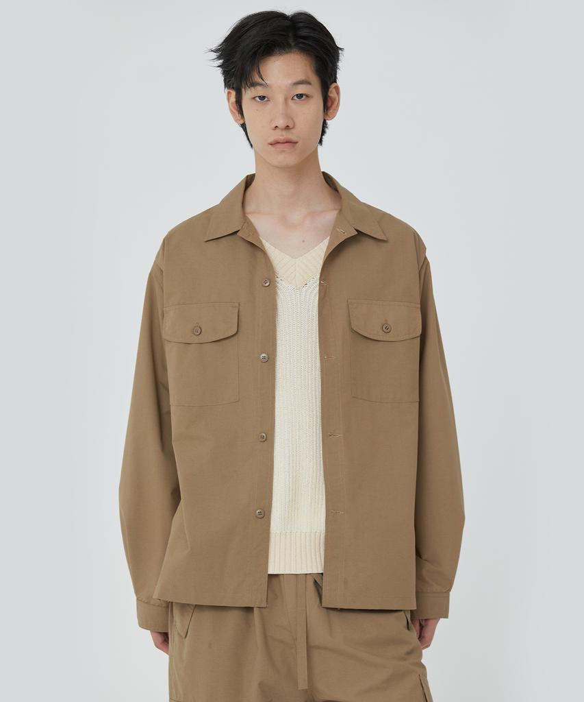 Publicfigure Chambray Shirt Jacket_Beige