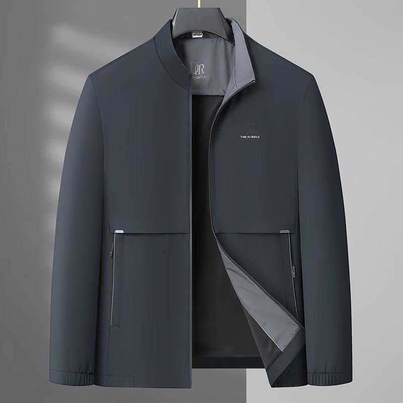 Dibinze Men's Plus Size Stand-Collar Jacket