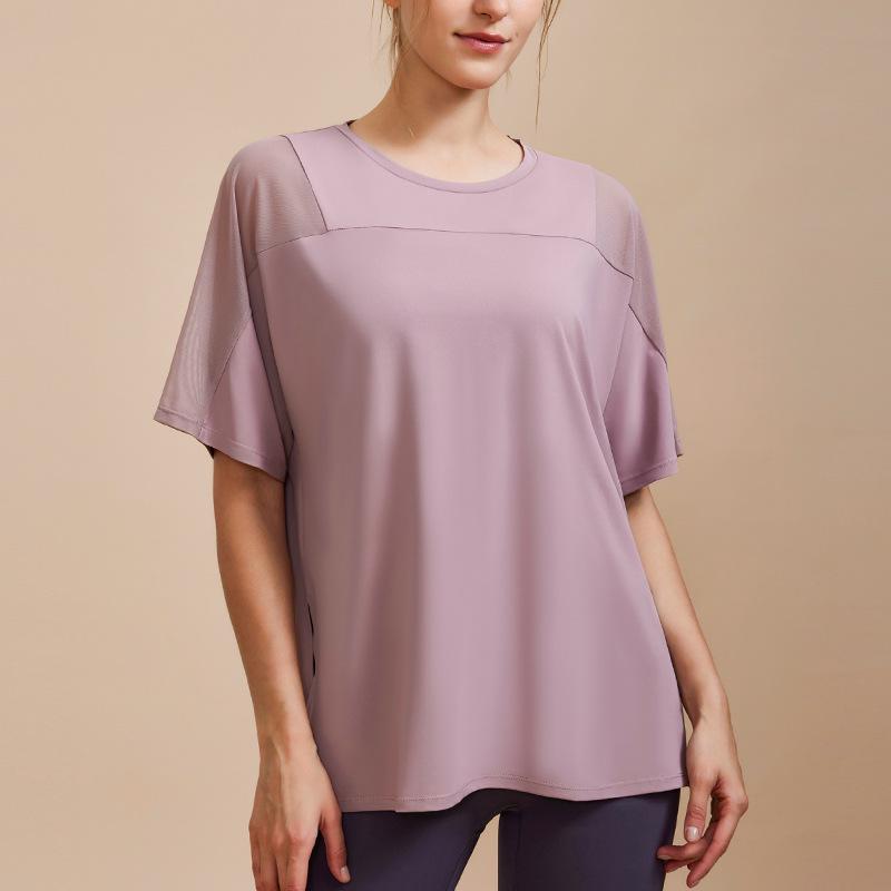 

Женская сетчатая полупрозрачная футболка Vanyue с коротким рукавом для йоги и бега Medium