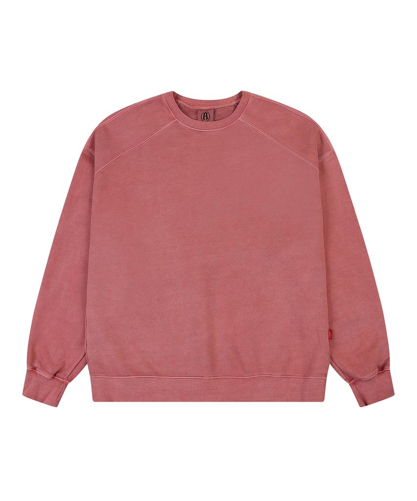 ADERNM Back Cut-Line Pigment Sweatshirt (Pink)