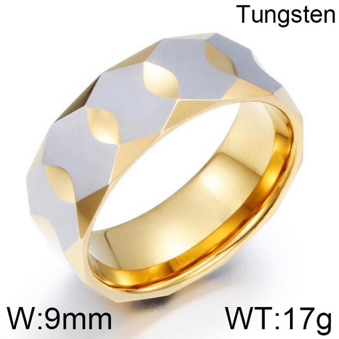 Rose Gold Simulated Diamond Couple's Tungsten Steel Fashion Ring