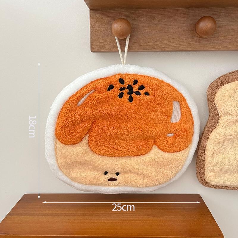 Cartoon Hand Towel Hanging Kitchen Hand Cloth Coral Fleece Bathroom Children Towel Super Absorbent Handkerchief Rag Quick Dry