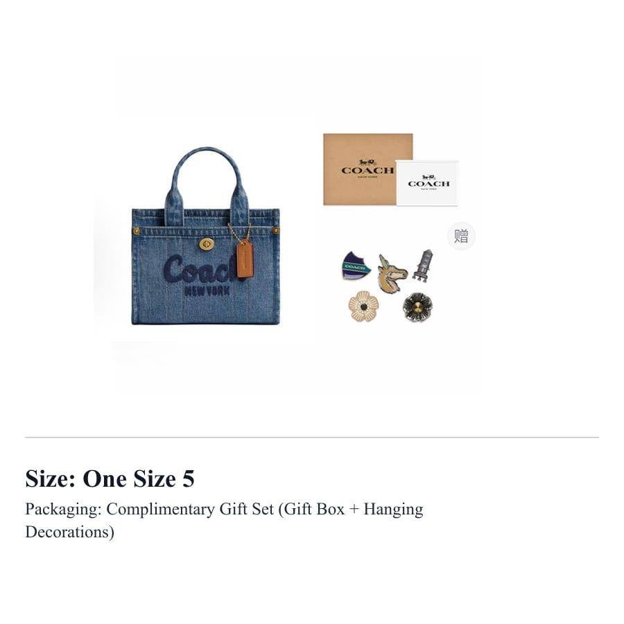 COACH Cargo Denim Tote Bag, Shopping