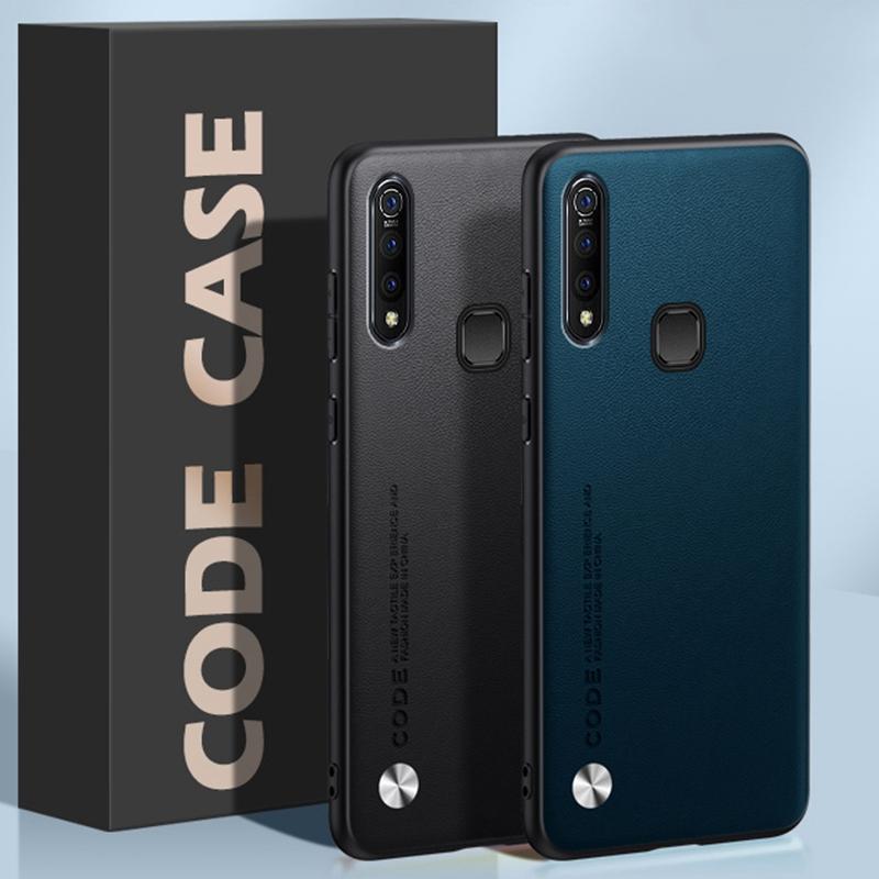 Luxury PU Leather Case For Vivo Z5X Back Cover Matte Silicone Shockproof Full Protection Phone Case For Vivo Z1 Pro Z1Pro Coque