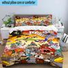 3PCS Adventure In The Cup-head  3pcs Bedding,Including 3PCS Duvet Cover And 2pcs Pillowcases Perfect for Christmas,Ideal for Bedroom, Dormitory