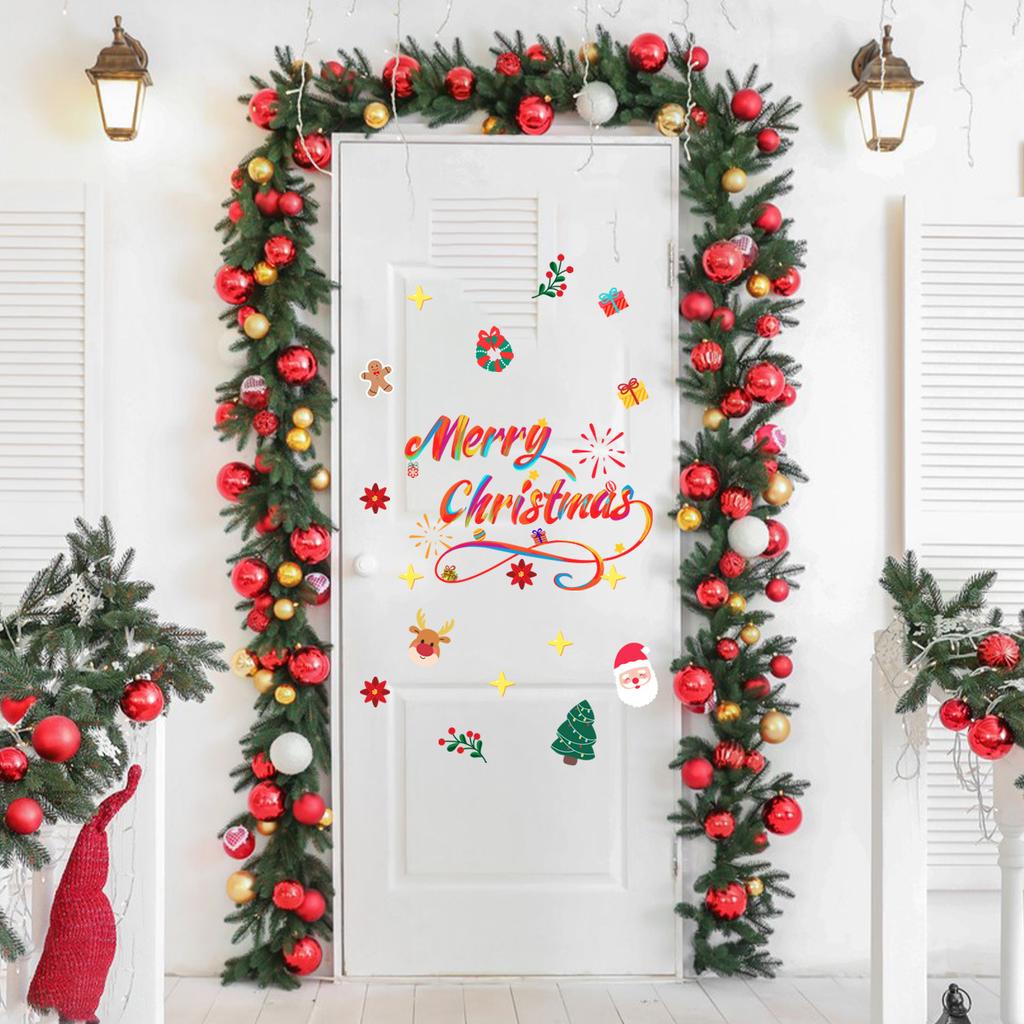 PVC Christmas Wall and Window Stickers for Holiday Designed for Multiple Surfaces Long Lasting and Easy to Use