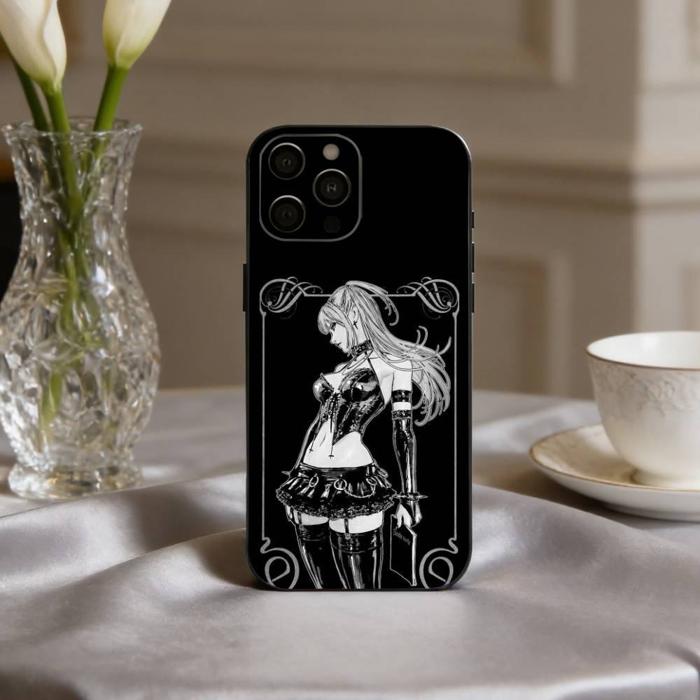 M-Misa D-Death-H N-Note-E Phone Case For iPhone 17pro, 16,15,14,13,12,11 X XR Plus,Others Soft Black Cover