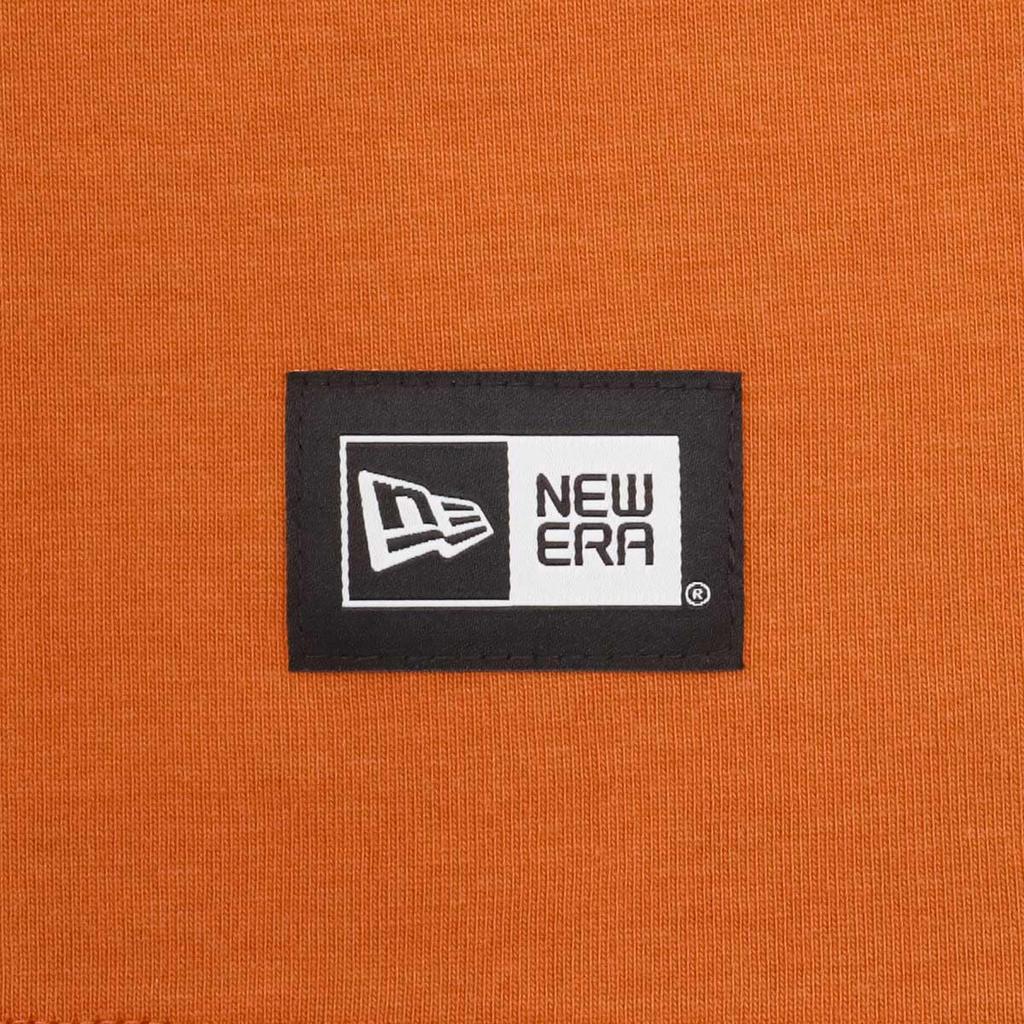 NEW ERA Short Sleeve Hem Box Logo Rust Orange L Cotton Tee Box Logo Patch T-Shirt S/S