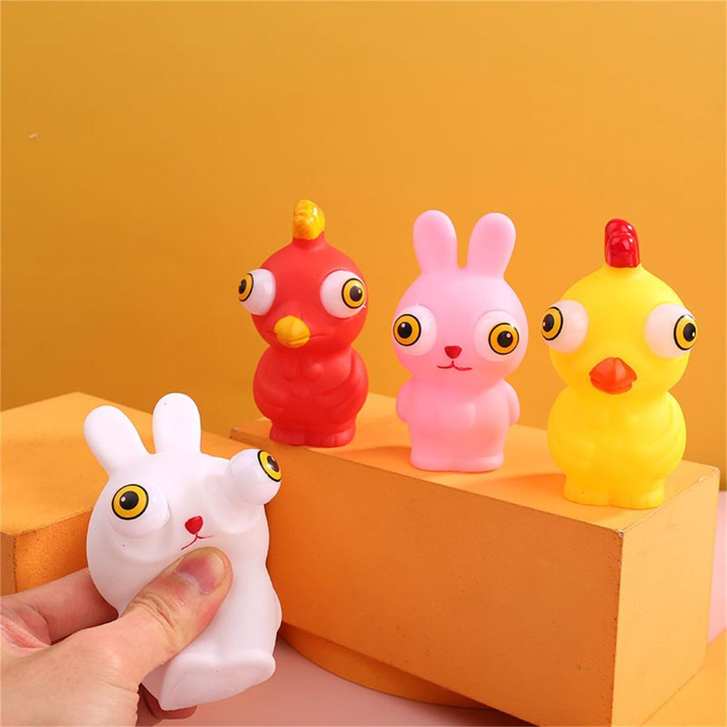 Cartoon Squeezing Eye Blowing Pinching Music Stress Relieving Gaze Release Stress Relieving Doll Toy