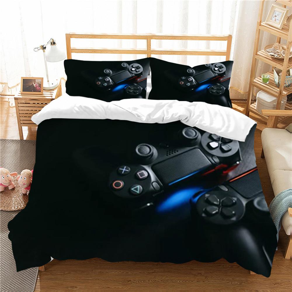 Gamepad Design Kids Soft Breathable Bed Set Bedding Suit Football  Bedroom Bedclothes Decor