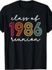 Class of 1986 Reunion 40Th High School Graduation Classmates Short-Sleeved Round Neck with Pattern Suitable for Daily Co