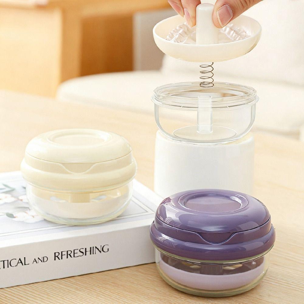 Elastic Lifting/Dropping Invisible Braces Storage Case Dustproof Draining Dental Retainer Case Sealed with Mirror
