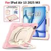 Funda Tipo Armadura para Niños para Nuevo iPad Air M3/M2 de 13 Pulgadas 2025 Funda para iPad Pro 13 2024 M4 Tableta Funda Giratoria 360° Cubierta a Prueba de Golpes