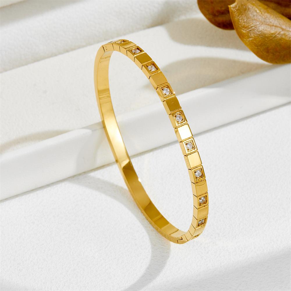 2026 Personalized Diamond-encrusted Diamond Bracelet, Simple European and American Ins Style High-end Niche Fashion Jewelry