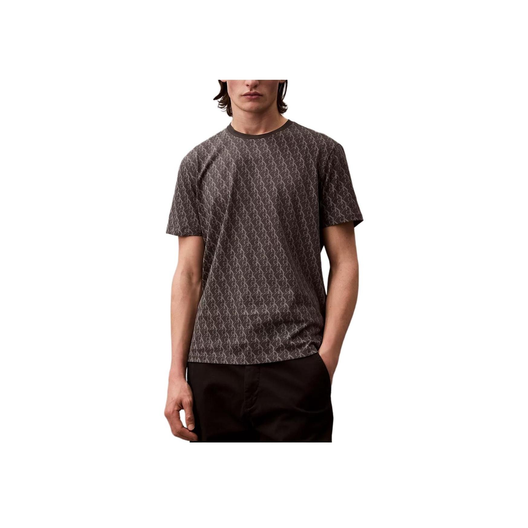 

Calvin Klein Minimalist Comfortable Versatile Printed Letter Short Sleeve T-Shirt Men tops Gray 40BC240-022 M