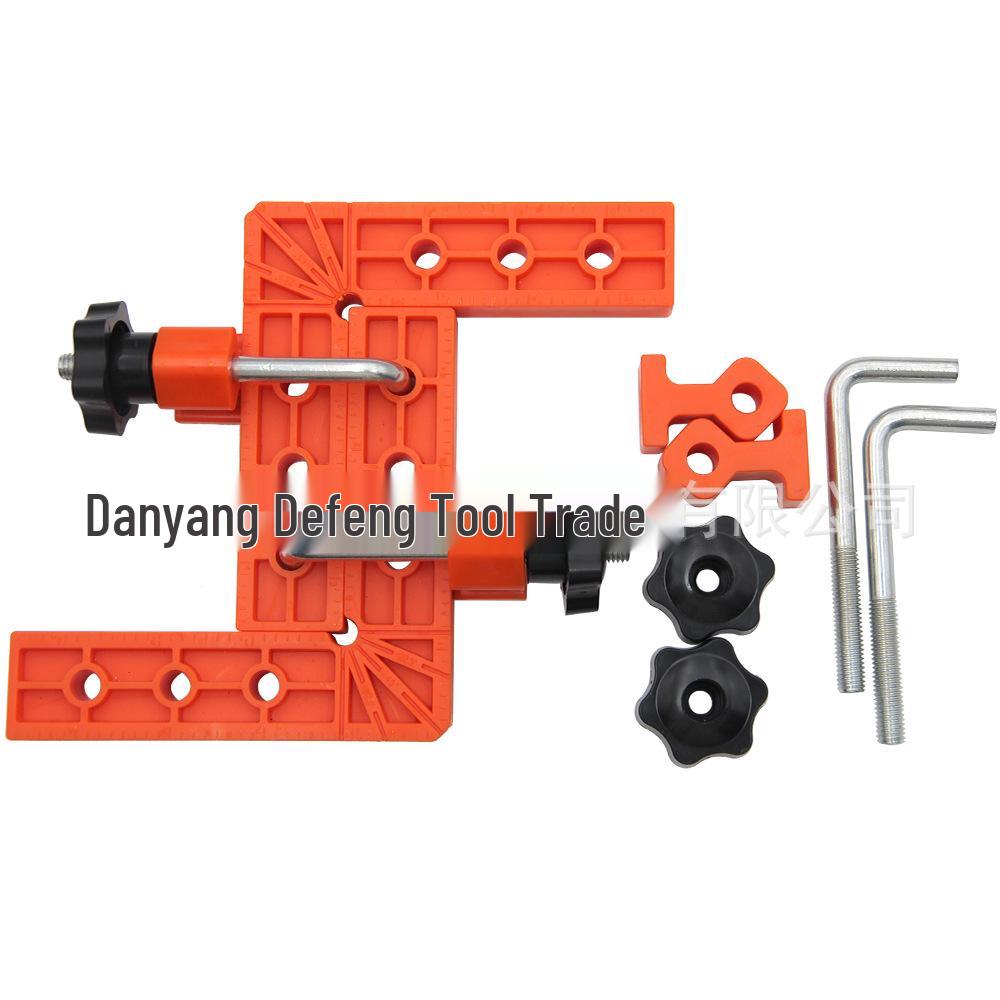Adjustable 140mm Right Angle Positioning Ruler and Clamp Set for Woodworking