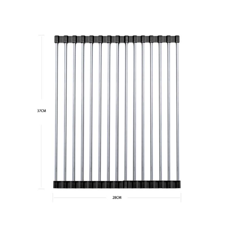 Новая складная сушилка для посуды из нержавеющей стали рулонная сушилка для посуды сушилка для кухонной раковины органайзер для кухонных принадлежностей 1576₽