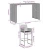 VidaXL Ensemble de bar de jardin 5 pcs sans coussins gris poly rotin 3328893
