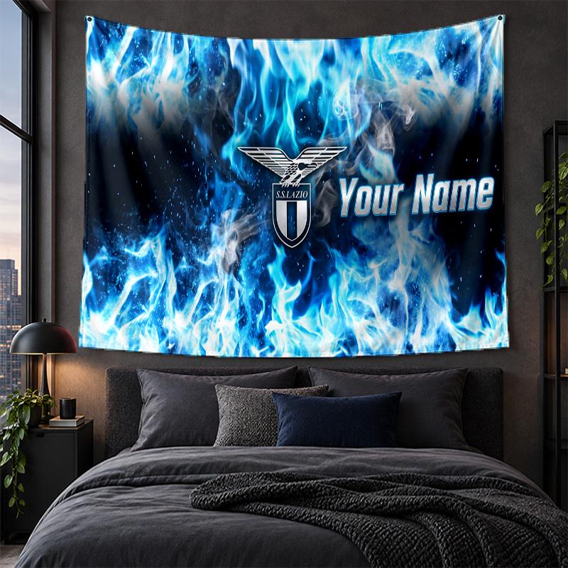 Personalisierte Wandbehänge Lazio FC Muster Kunst Hintergrundtuch