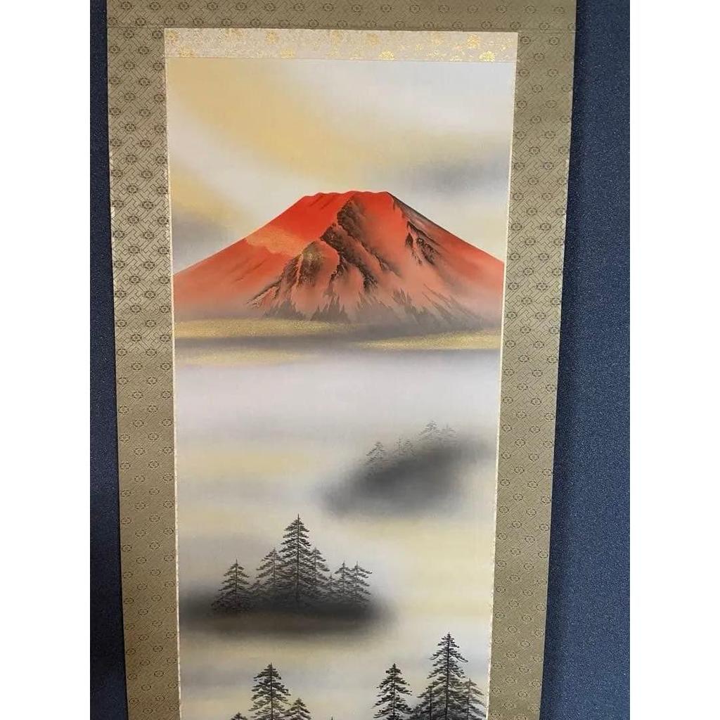 Used Mount Fuji Hanging Scroll, Red Fuji, Price Reduced.