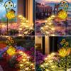 Solar Watering Can Lights Outdoor Garden Decor, Large Sunflower Hanging Lantern with Shepherd Hook, Waterproof Garden Lights for Outdoor Landscape