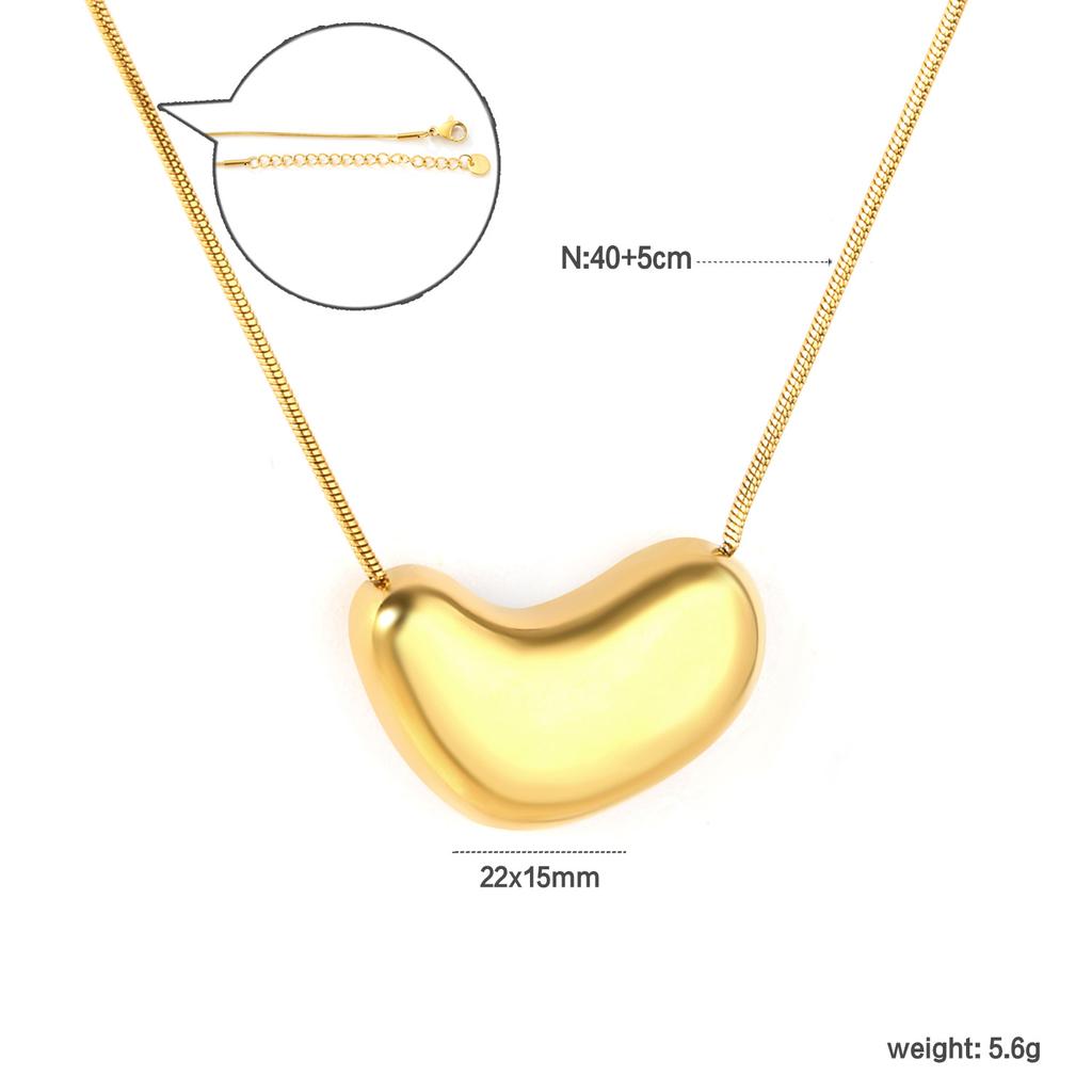 Einfache und Elegante Gold Herz Anhänger Halskette Minimalistische Schlüsselbein Kette Trendiger Ins Schmuck