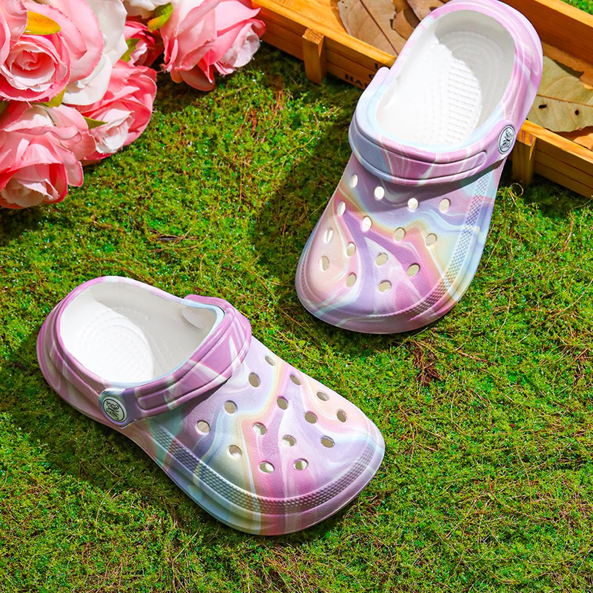 

Kids Slip-On Clogs Mules Breathable Waterproof EVA Garden Shoes Beach Everyday Wear Decorative Chain 168 24