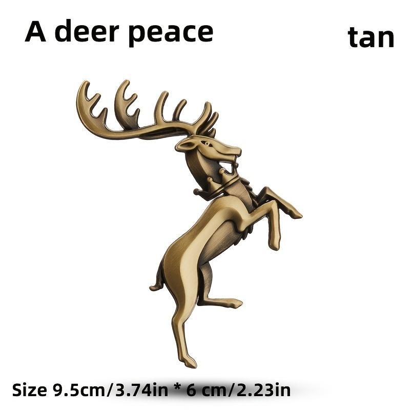 

1 Pcs 3D Art Deer Elk Antler Emblem Badge Sticker car Fender Side trunk Nameplate Decal Toyota Honda Car Accessories