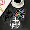 Religiöser Jesus Aufkleber, Wasserdichte Vinyl Aufkleber, Universelles DIY Ornament für Motorrad Heckbox Verkleidung Helm Auto Fenster Roller