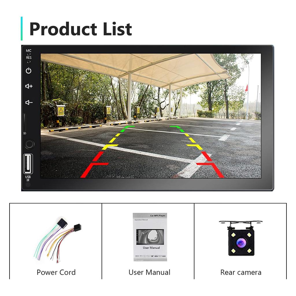 Car Audio 2 Din Car Stereo CarPlay & Android Auto, Hodozzy Chiker Stereo Bluetooth