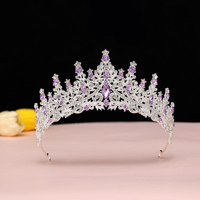 Bride's Crown Headband Wedding Korean Birthday Gift Adult Gift Crystal Crown Princess Dress Hair Accessory
