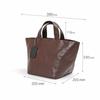 LEATHER CRAFT COMPANY Mini Sac Cabas, Cuir Italien, MINIMAL LMM-1006 (Marron clair)