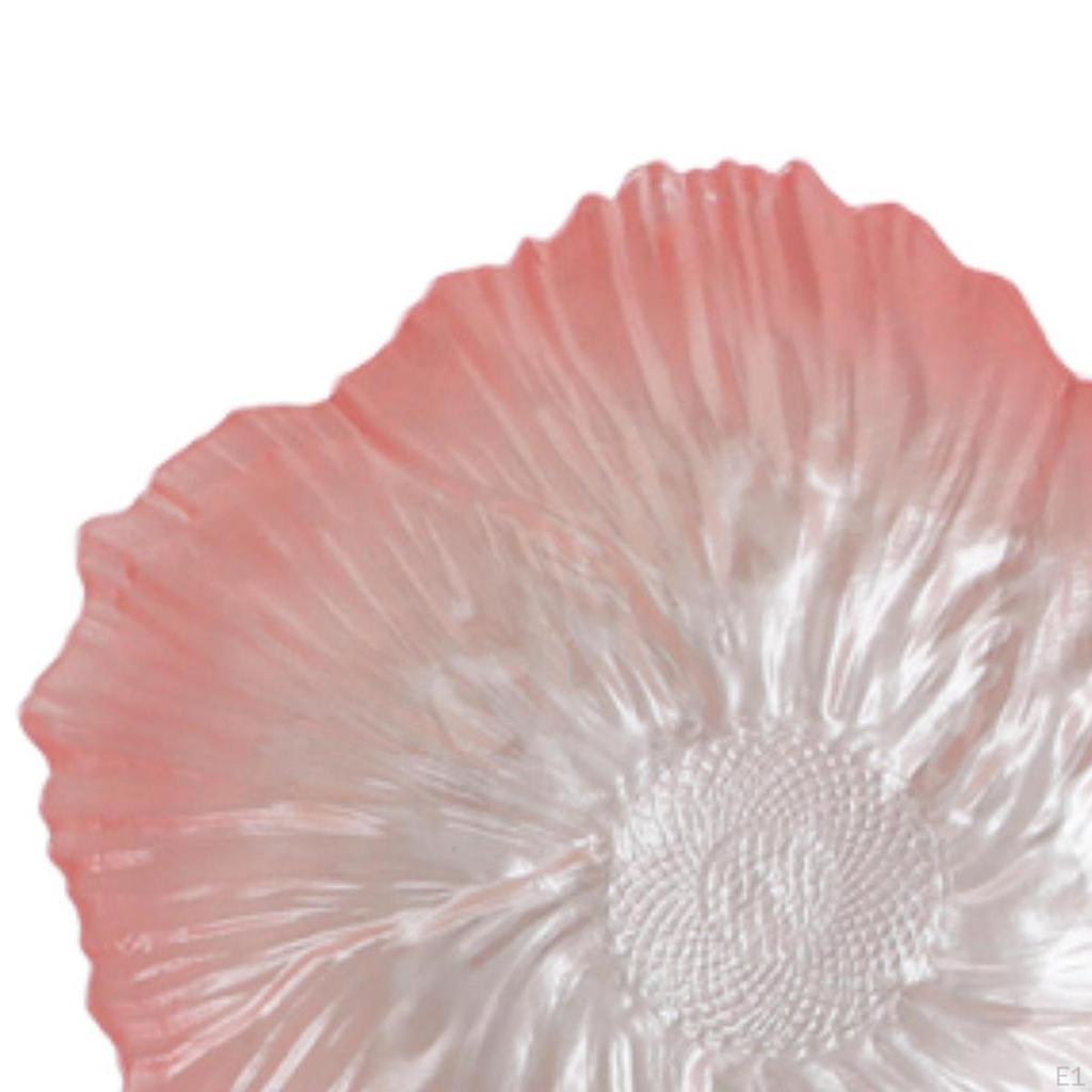 Flower Shaped Glass Plate Cake Dessert Dish Multifunctional Salad Fruit Snack Tray Dinner for
