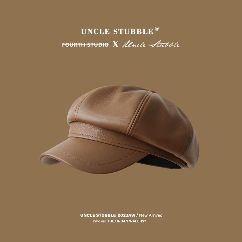 Hut Damen Herbst und Winter Baskenmütze Wolle Britischer achteckiger Hut Trendy Malermütze Lässiger vielseitiger Hut Damen