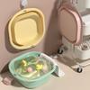 Foldable Plastic Wash Basin Dormitory Travel Camping Compact Collapsible Sink Small Medium Large Size