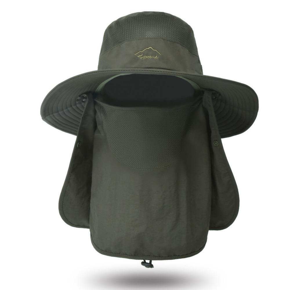 Oversized Brim Fishing Cap WithShawl Face Mask Hat High Quality Cycling Cap  Neck Face Protection