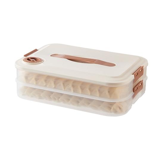 Dumpling Box Snap Buckle Fresh-keeping Plastic Refrigerator Noodles Crisper Wonton Case with Lid Kitchen Gadget