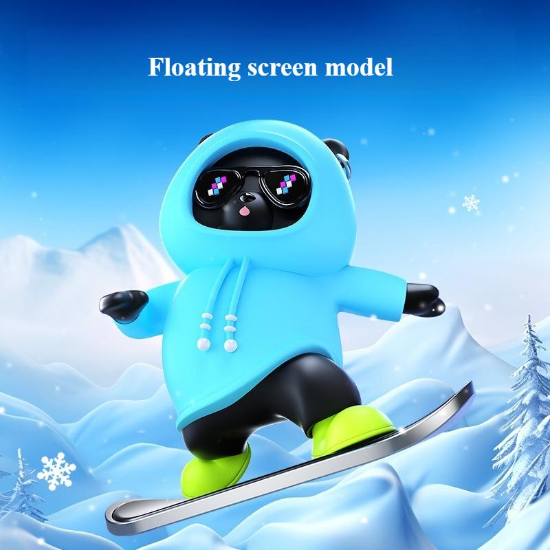 Ornamenti per Cruscotto Auto Orso Skateboard Orso che Scivola Orso Creativo Auto Cartone Animato Decorazione Interni Accessori Interni