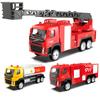 MSZ CCA 1:72 Volvo Container Truck, Fire Truck, Urban Construction Vehicl Car Model Acrylic Box Metal Alloy Car Toy Gift Series