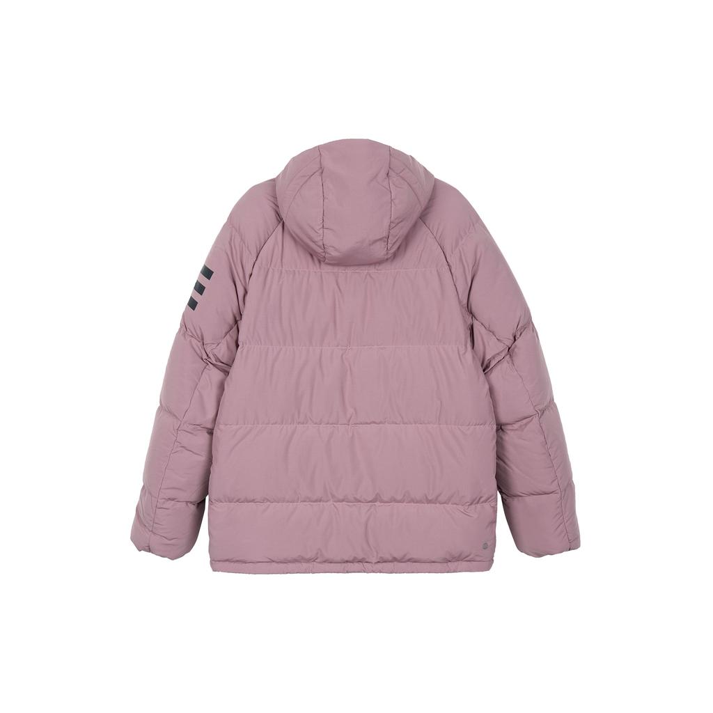 Adidas Solid Logo Print Warm Hooded Down Jacket Men Outerwear Mystery-Oxide-Red HD8905