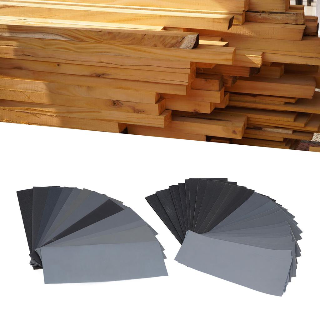 Schleifpapier Trocken Nassschleifpapier 120 bis 3000 Körnung Wasserdichtes Set Kit zum Polieren Schleifen