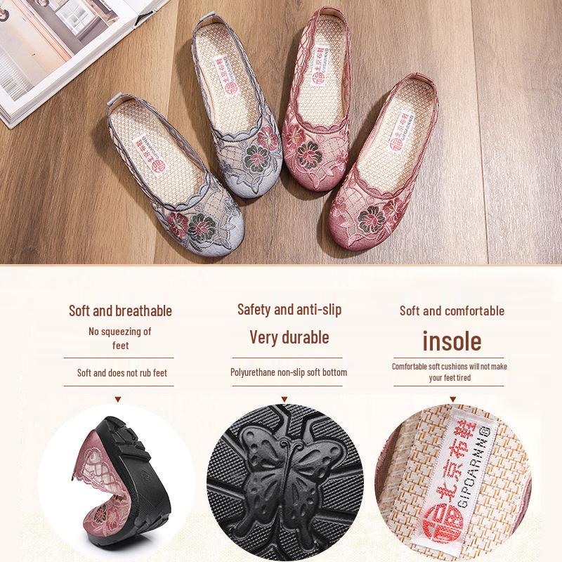 Summer Mesh Breathable Soft-Sole Shoes for Middle-Aged and Elderly Women