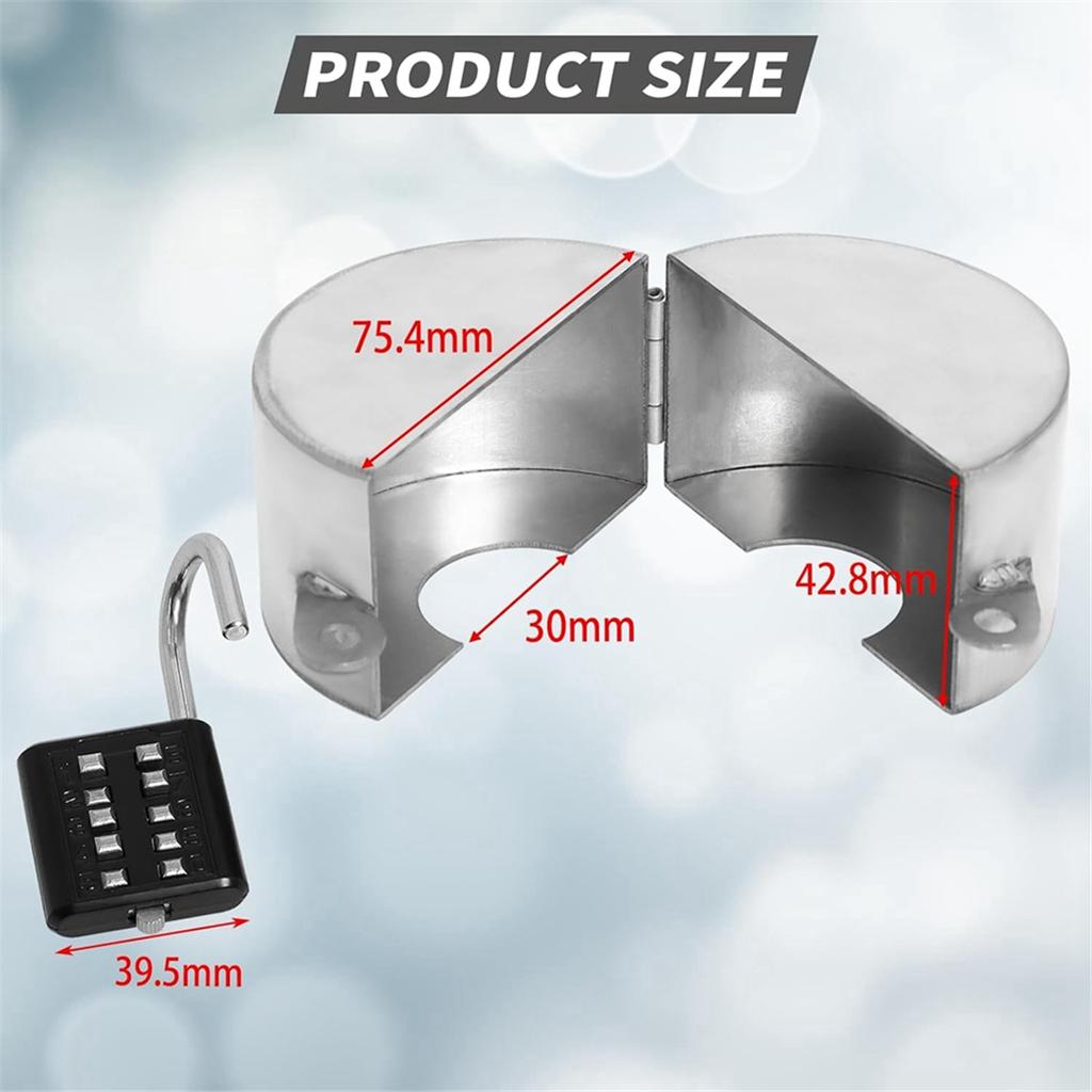2025+ Gate Valve Locking Device (2 Set) Hose Bib Lock Outdoor Faucet, Water Faucet Lock for Door Knob, Outside Garden, Oil