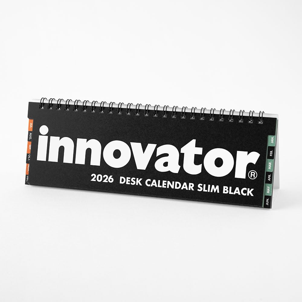 Innovator 2026 Slim Desk Calendar, Black, 31401006