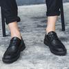 Men's Quality Leather Shoes British Business Lace Up Fashion Black Split Leather Shoes Men Moccasin