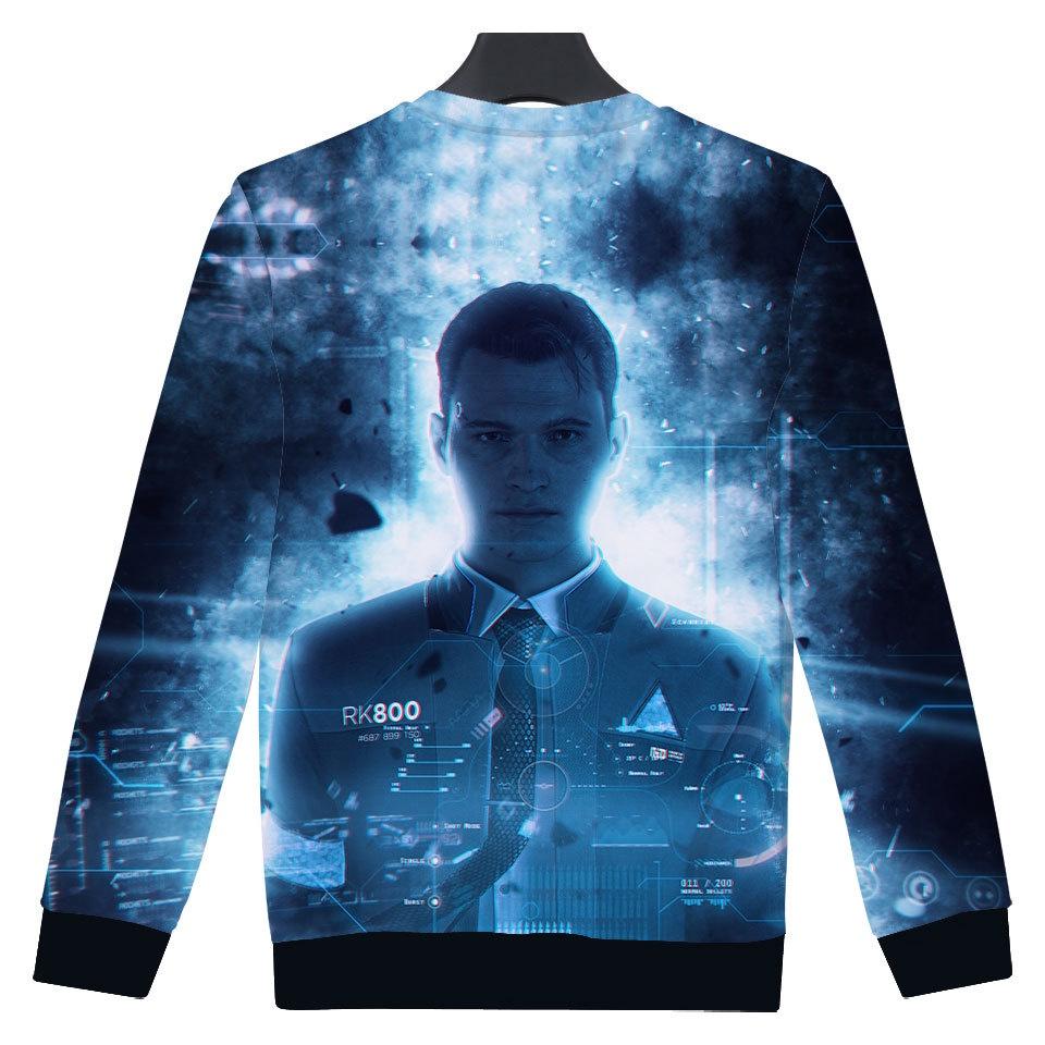 Premium Quality Detroit Become Human Connor Cosplay 3d Print Hoodie Sweater Costume