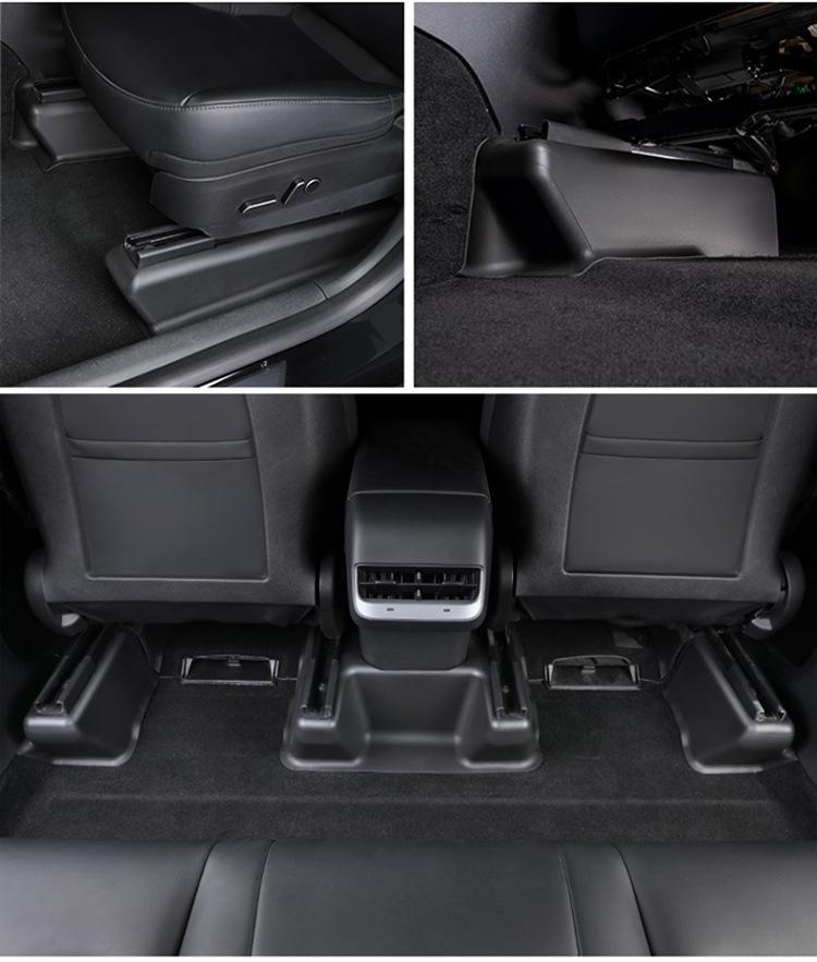 TPE Seat Bottom Corner Protector & Rear Door Sill Strip for Tesla Model Y Interior