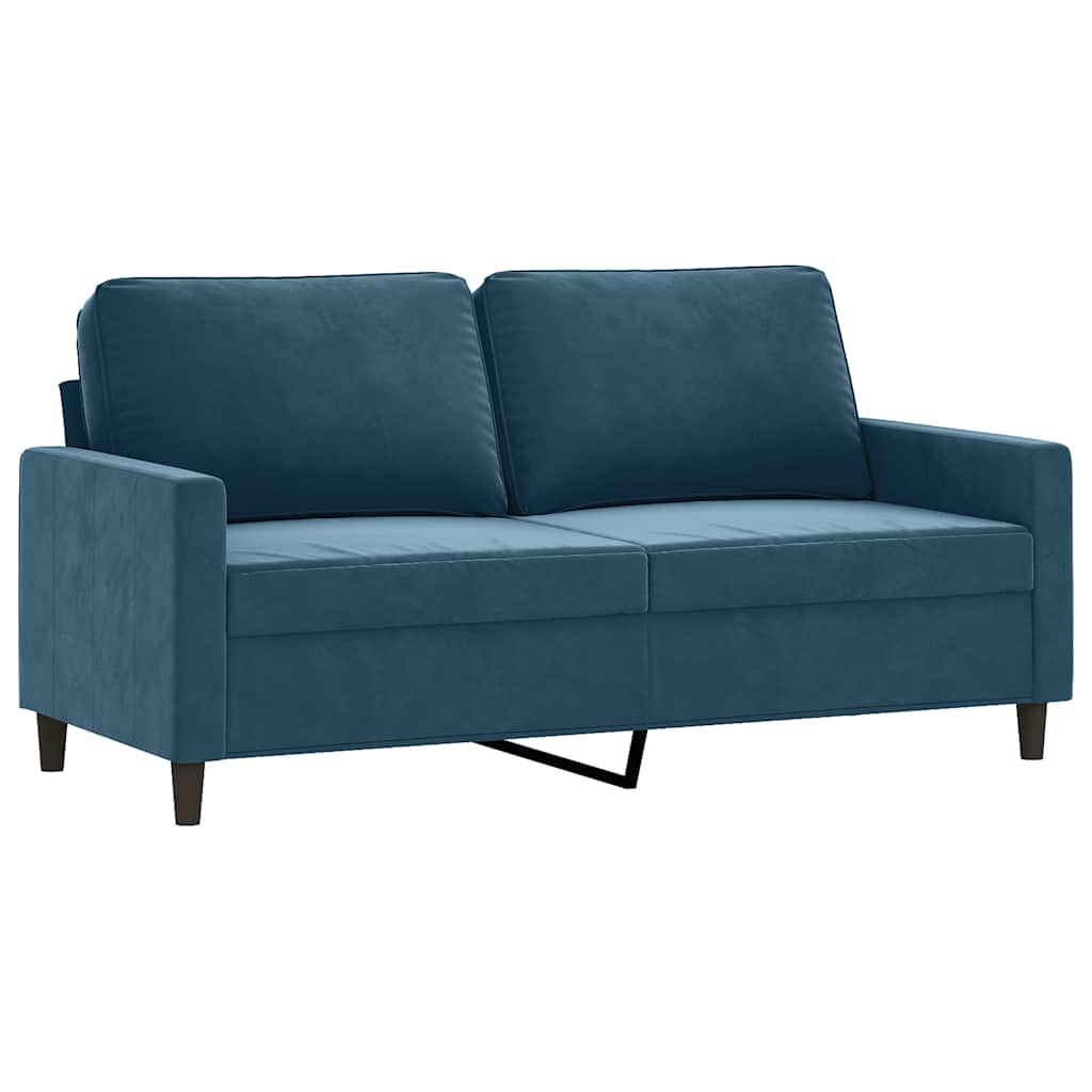 2 Seater Sofa Blue 140 Cm Velvet