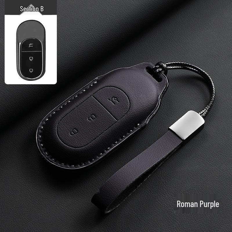 Leapmotor C11/C01/T03 2024 Pouzdro na klíče - Plně ochranný kryt pro muže a ženy, Vysoce kvalitní černá textura.